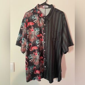 SOLD! Goth Tropical Men’s Short Sleeve Button Down Shirt